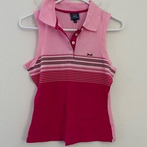 Le tigre Pink Striped Sleeveless Top